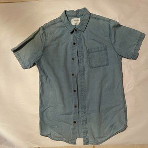Mens denim short sleeve shirt